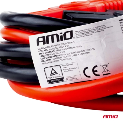 AMiO - Štartovacie káble TÜV 480A 4.5m
