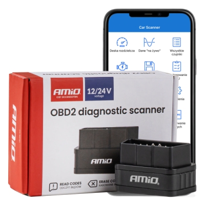 AMIO - Diagnostické rozhranie testera skenera OBD2 BT PIC25K80 DC24K