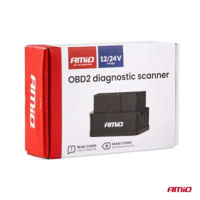 AMIO - Diagnostické rozhranie testera skenera OBD2 BT PIC25K80 DC24K