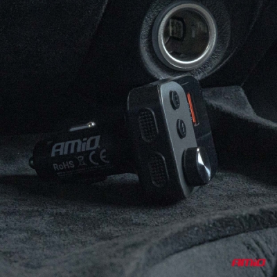 AMiO - FM transmitter 1×USB-A 1×USB-C 12/24V
