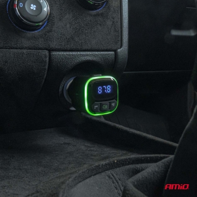 AMiO - FM transmitter 1×USB-A 2×USB-C 12/24V