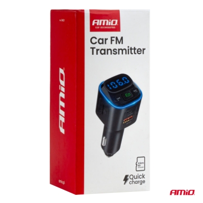 AMiO - FM transmitter 1×USB-A 2×USB-C 12/24V