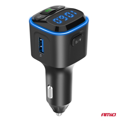 AMiO - FM transmitter 1×USB-A 2×USB-C 12/24V