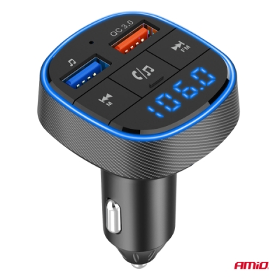 AMiO - FM transmitter 2×USB-A 12/24V