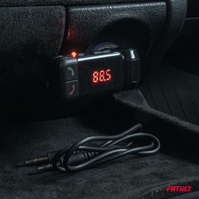 AMiO - FM transmitter 2×USB-A 12V 24V