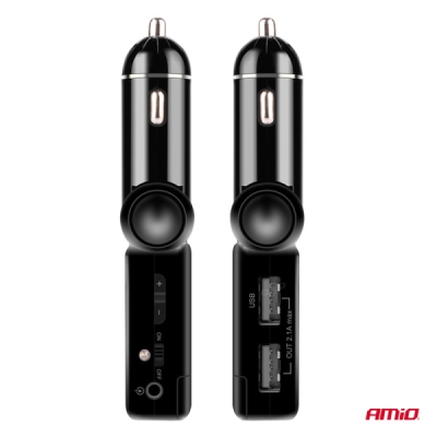 AMiO - FM transmitter 2×USB-A 12V 24V
