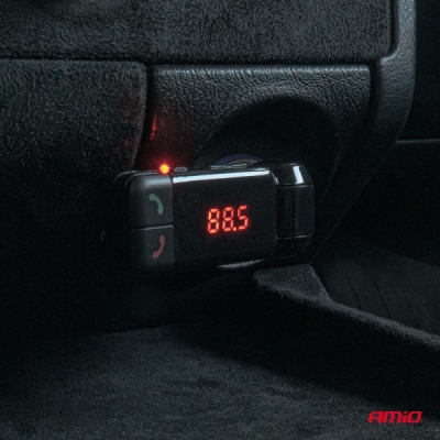 AMiO - FM transmitter 2×USB-A 12V 24V