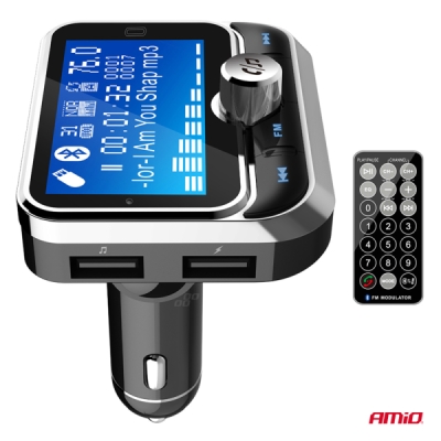 AMiO - FM transmitter 2×USB-A 12/24V