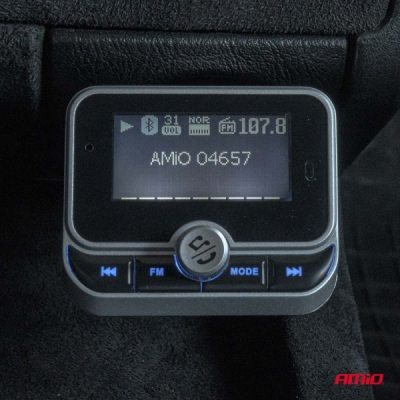 AMiO - FM transmitter 2×USB-A 12/24V