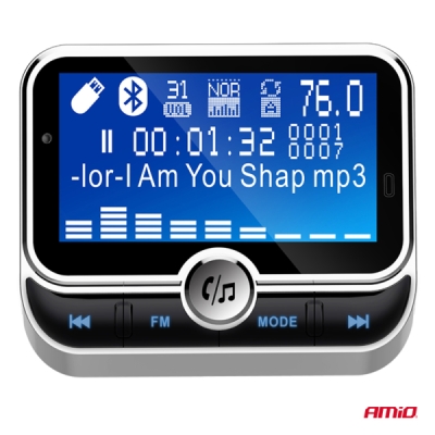 AMiO - FM transmitter 2×USB-A 12/24V
