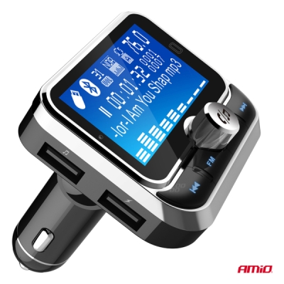AMiO - FM transmitter 2×USB-A 12/24V