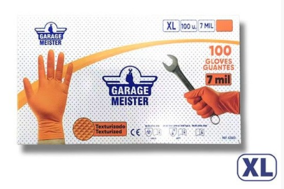 Garage Meister - Nitrilové rukavice XL ORANŽOVÉ 100ks