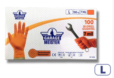 Nitrilové rukavice Garage Meister L ORANŽOVÉ 100ks