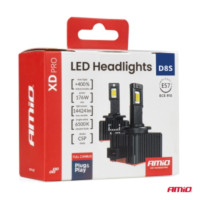 AMiO - LED žiarovky hlavného svietenia XD PRO D8S FULL CANBUS