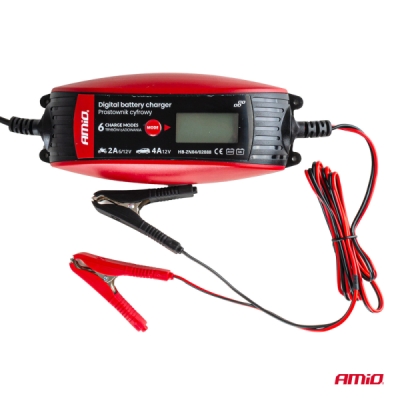 AMiO - Digitálna nabíjačka auto/moto 6V/12V - 2A/4A - DVL DBC-4A