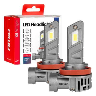 AMiO - LED žiarovky X5-series WINGER H8 H9 H11 6000K max 50W