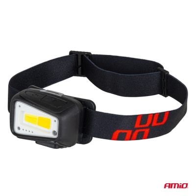 AMiO - Čelovka LED COB 1800mAh (BATT)