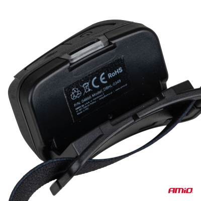 AMiO - Čelovka LED COB 1800mAh (BATT)