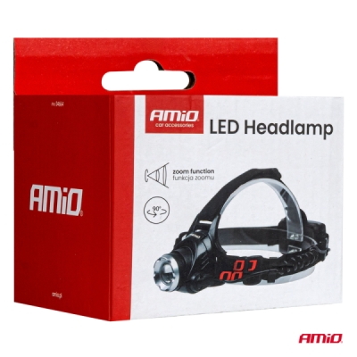 AMiO - Čelovka LED T6 3600mAh (BATT)