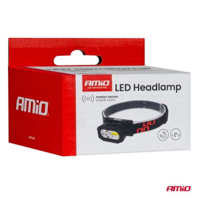 AMiO - Čelovka LED XPG+COB 1000mAh (BATT)