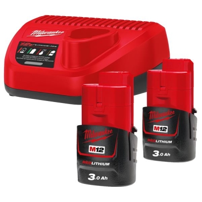 Milwaukee - Nabíjačka M12™ 12V 2x AKU 3.0Ah