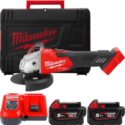 Milwaukke - Uhlová brúska 18V Ø125mm s 2x AKU 5Ah