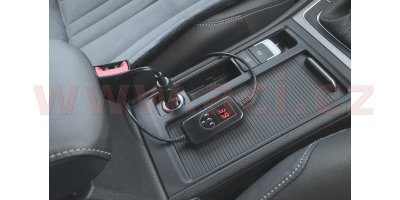 Vyhrievaný poťah sedačky s termostatom, regulácia teploty 30-60°C, napájanie 12 V (pripojenie do zapaľovača) šedý