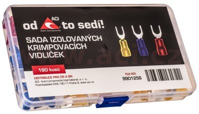 sada izolovaných krimpovacích vidliček (180 ks)