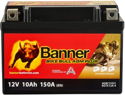 BANNER motobatéria 12V AGM PLUS 51021 10Ah 150A BGTX12A-4