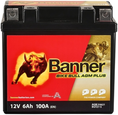 BANNER motobatéria 12V AGM PLUS 50621 6Ah 100A BGTZ7-S