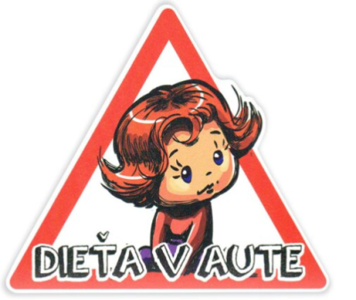 Magnetka Dieťa v aute - dievča