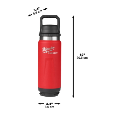 Milwaukee Červená nerezová termofľaška PACKOUT 710ml