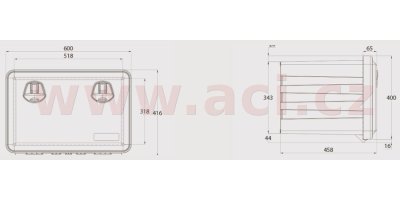 box na nářadí JUST 600, 600x415x460 mm ORIGINÁL
