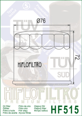HIFLOFILTRO - Olejový filter /Royal enfield/ HF515