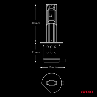 AMiO - LED žiarovky hlavného svietenia Séria F26 PRO LumiTec LIMITED +130% DUO FULL CANBUS H1 12V 24V