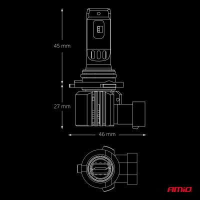 AMiO - LED žiarovky hlavného svietenia Séria F26 PRO LumiTec LIMITED +130% DUO FULL CANBUS HB3 12V 24V