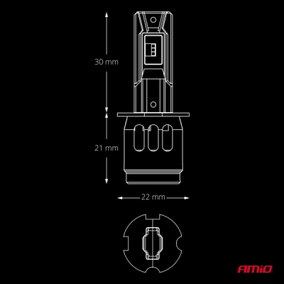 AMiO - LED žiarovky hlavného svietenia Séria F26 PRO LumiTec LIMITED +130% DUO FULL CANBUS H3 12V 24V