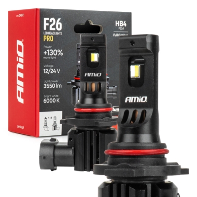 AMiO - LED žiarovky hlavného svietenia Séria F26 PRO LumiTec LIMITED +130% DUO FULL CANBUS HB4 12V 24V