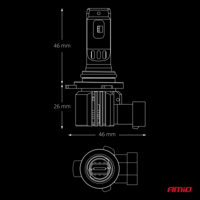 AMiO - LED žiarovky hlavného svietenia Séria F26 PRO LumiTec LIMITED +130% DUO FULL CANBUS HIR2 12V 24V