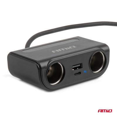 AMiO - Predlžovacia zásuvka s nabíjačkou USB-C USB-A QC3.0 PD3.0 120W