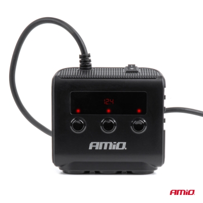 AMiO - Predlžovacia zásuvka s nabíjačkou 4xUSB-A QC3.0 PD 3.0 180 W