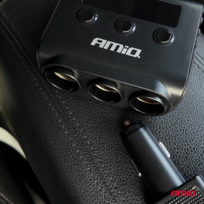 AMiO - Predlžovacia zásuvka s nabíjačkou 4xUSB-A QC3.0 PD 3.0 180 W
