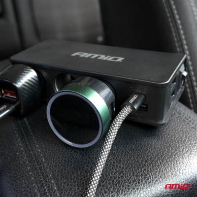 AMiO - Predlžovacia zásuvka s nabíjačkou 3xUSB-A USB-C QC 3.0 PD 3.0. 148W