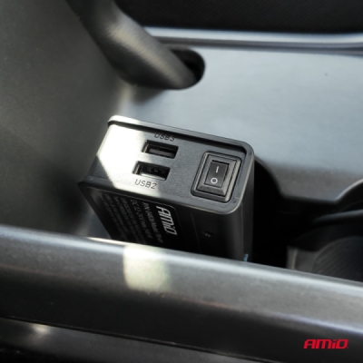 AMiO - Predlžovacia zásuvka s nabíjačkou 3xUSB-A USB-C QC 3.0 PD 3.0. 148W