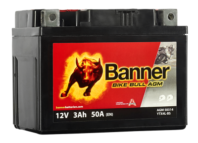 BANNER motobatéria 12V AGM 50314 3Ah 50A BTX4L-BS