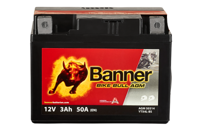 BANNER motobatéria 12V AGM 50314 3Ah 50A BTX4L-BS