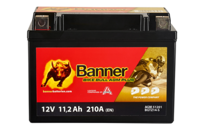 BANNER motobatéria 12V AGM PLUS 51201 11Ah 210A BGTZ14-S