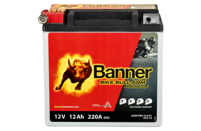 BANNER motobatéria 12V AGM PRO 51401 12Ah 220v BETX 14
