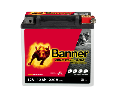 BANNER motobatéria 12V AGM PRO 51421 12Ah 220 BETX 14L