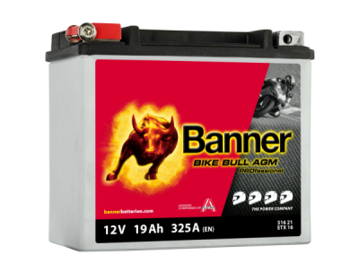 BANNER motobatéria 12V AGM PRO 51621 19Ah 325A BETX 16
